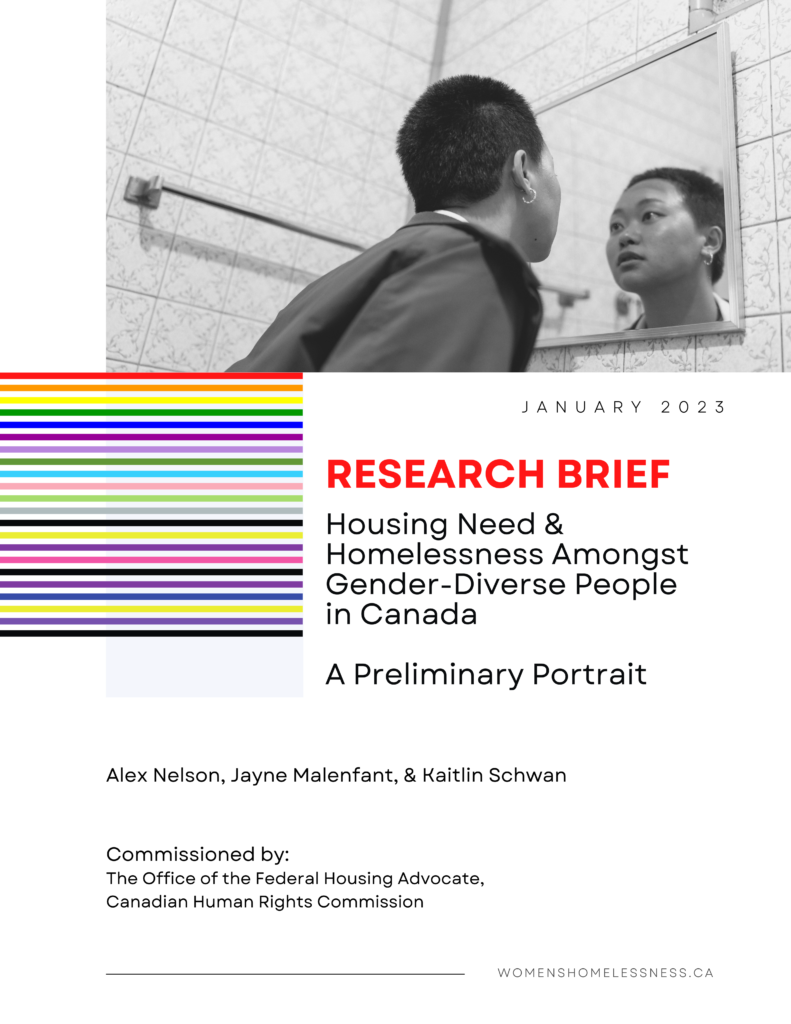 Housing Need & Homelessness Amongst Gender-Diverse People in Canada—A Preliminary Portrait